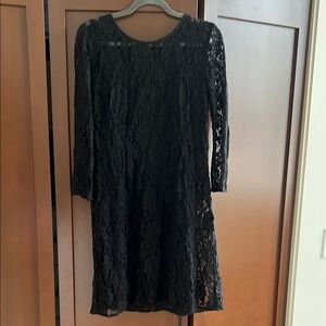 Madewell Black Long Sleeve Sheath Dress